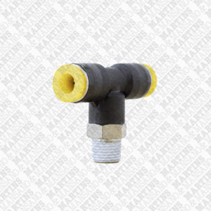 FST061/8N - Conexão em T para tubo de 6 mm x R 1/8" BSPT central