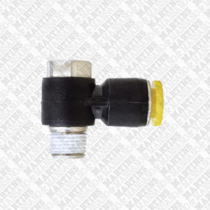 FSES061/8N - Conexão 90° tipo banjo para tubo de 6 mm R 1/8" BSPT