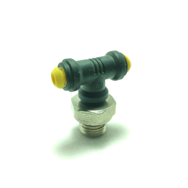 FST04G1/4 - Conexão em T para tubo de 4 mm com rosca central de 1/4" BSPP