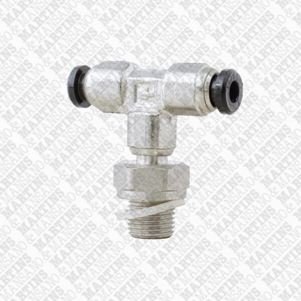 FST04G1/8 - Conexão em T para tubo de 4 mm com rosca central de 1/8" BSPP