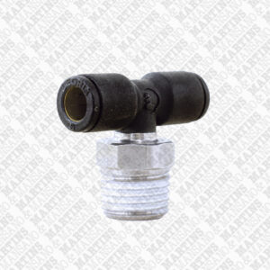 FST061/4N - Conexão em T para tubo de 6 mm com rosca central de 1/4" BSPT