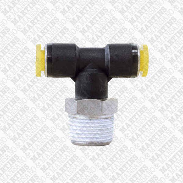 FST063/8N - Conexão em T para tubo de 6 mm com rosca central de 3/8" BSPT - Imagem 2