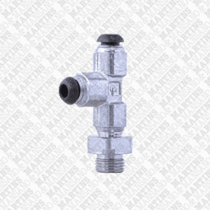 FSTL04G1/8 - Conexão em T para tubo de 4 mm com rosca lateral de 1/8" BSPP
