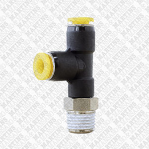 FSTL061/4N - Conexão em T para tubo de 6 mm com rosca lateral de 1/4" BSPT