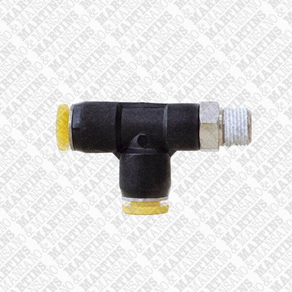 FSTL061/8N - Conexão em T para tubo de 6 mm com rosca lateral de 1/8" BSPT - Imagem 2