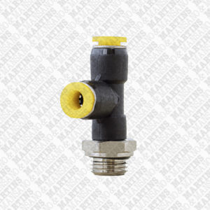 FSTL06G1/4 - Conexão em T para tubo de 6 mm com rosca lateral de 1/4" BSPP