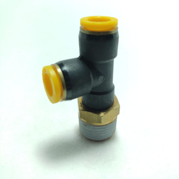 FSTL101/2N - Conexão em T para tubo de 10 mm com rosca lateral de 1/2" BSPT