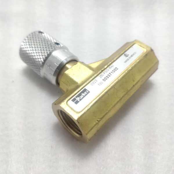 003371002 - Válvula reguladora de fluxo R 3/8 NPT, 0 a 250 PSI, corpo latão - Imagem 2
