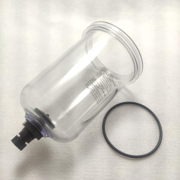 35320500 - Copo transparente com dreno manual para filtro/refil corpo básico