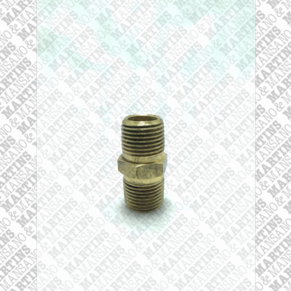 216P8 - Niple de latão R 1/2" NPT sextavado externo