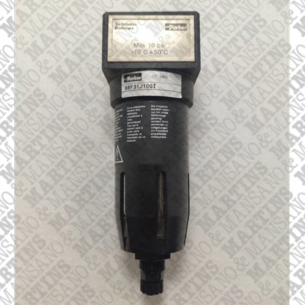 8BF31J10GI - Filtro Parker Econoline elemento 5 microns, rosca 3/8" BSP com dreno manual