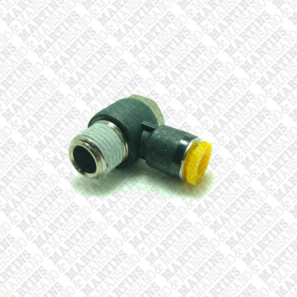FSES061/4N - Conexão 90° tipo banjo para tubo de 6 mm R 1/4" BSPT - Imagem 2