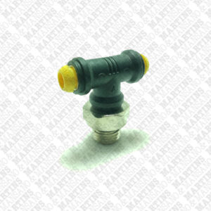 FST06G1/4 - Conexão em T para tubo de 6 mm com rosca central de 1/4" BSPP
