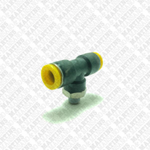 FST101/8N - Conexão em T para tubo de 10 mm com rosca central de 1/8" BSPT