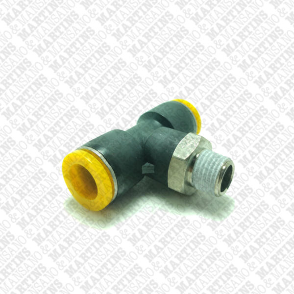 FST121/4N - Conexão em T para tubo de 12 mm com rosca central de 1/4" BSPT - Imagem 2