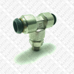 FST12G1/4 - Conexão em T para tubo de 12 mm com rosca central de 1/4" BSPP