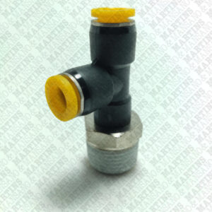 FSTL081/2N - Conexão em T para tubo de 8 mm com rosca lateral de 1/2" BSPT
