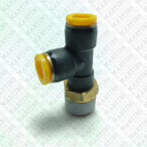 FSTL101/2N - Conexão em T para tubo de 10 mm com rosca lateral de 1/2" BSPT