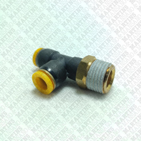 FSTL101/2N - Conexão em T para tubo de 10 mm com rosca lateral de 1/2" BSPT - Imagem 2