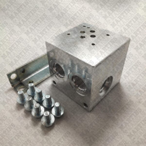 BLOCO ALUMíNIO P/ 1 VALV. DIRECIONAL TN6 E VALV. ALÍVIO - PARKER